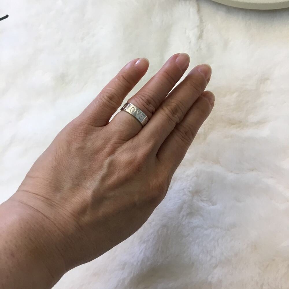 Sterling Silver Heart Crystal "I Love You" Ring - Picture 10 of 13